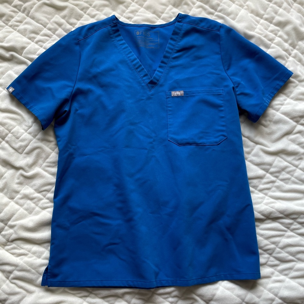 Figs Catarina Royal Blue Scrub Top